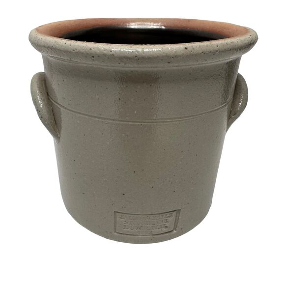 1992 Salmon Falls Blue Decorated Stoneware Blue Berries Basket CrockWare Pottery - Picture 3 of 13